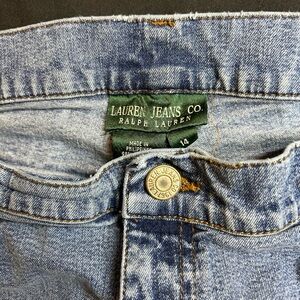 Ralph Lauren Lightly Distressed Light Blue Denim, size 14